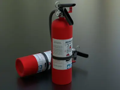 Fire Extinguisher Low-poly 3D model 26