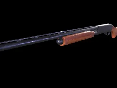 Remington 870 Low-poly 3D model purchase
