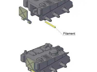 SCI-FI TANK MINIATURE 3D print model