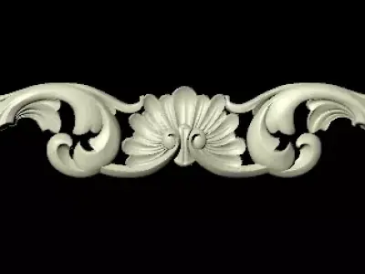 Central decor ornament for furniture 3D model 1156