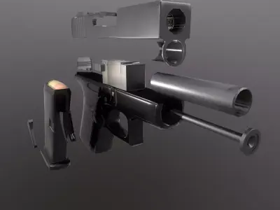 Model of the Glock43 pistol Low-poly 3D model