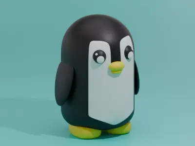 Penguin Animal Low-poly 3D model