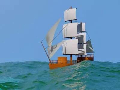 sail ship 3D model