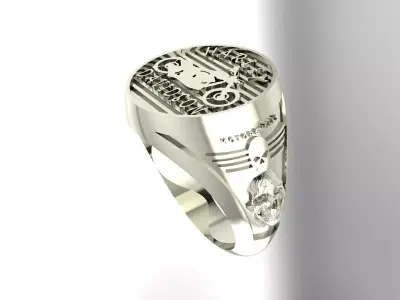 Ring Harley Davidson Men s model  Printing Model 3D print model Free 3D print model purchase