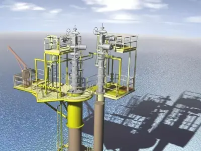 NCX caisson well protector 4 well Free 3D model