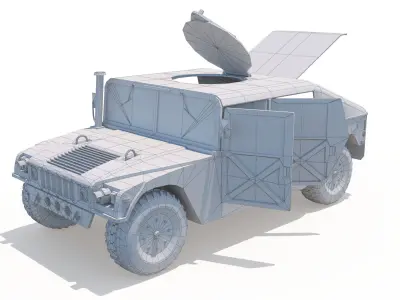 Army Vehicle  Low-poly 3D model