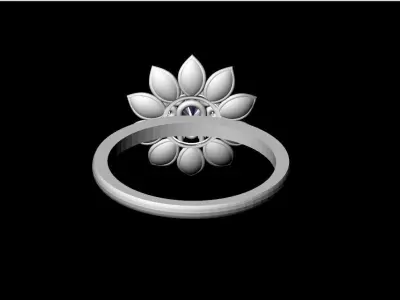 flower shape ring design 3D model