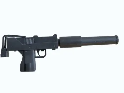 Mac Gun Free low-poly 3D model
