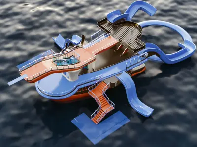 aqua ship 3D model