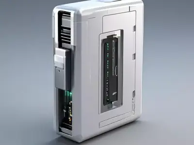 SciFi Futuristic Cassette Tape Low-poly 3D model