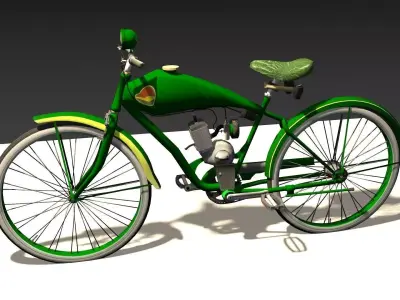 Old Bicycle Low-poly 3D model purchase