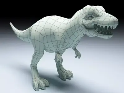 T- Rex Low Poly t-rex dinosaur Free low-poly 3D model