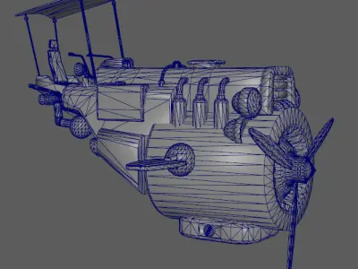 airship-129 Low-poly 3D model