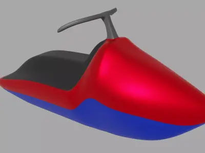 JET Ski OBJ Low-poly 3D model