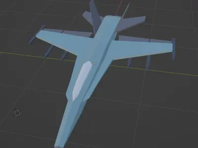 F-18 Fighter Jet Low-poly 3D model