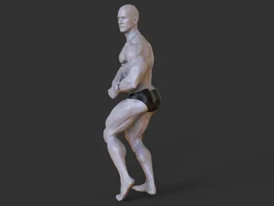 Bodybuilder Pose 3D print model 3