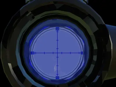 AR-15 riffle Low-poly 3D model