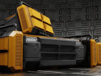 Sci Fi Box Low-poly 3D model order