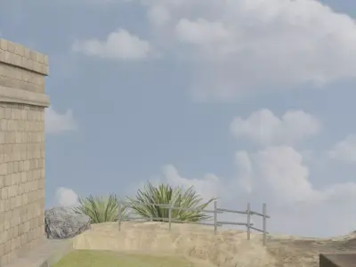 Clifftop Village 3D model