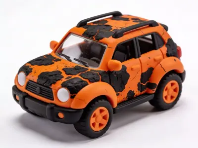 Chibi Stylized Lava SUV Scout Low-poly 3D model
