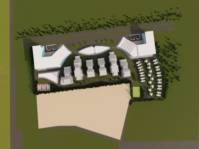 RESIDENTIAL COMMERCIAL TOWN  3D model