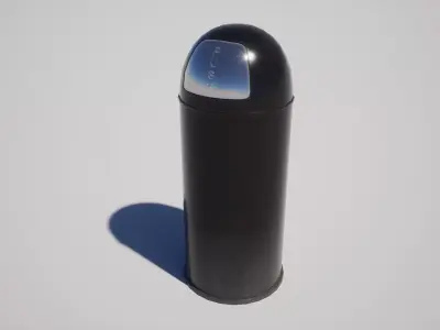  Trash Push Can Low-poly 3D model