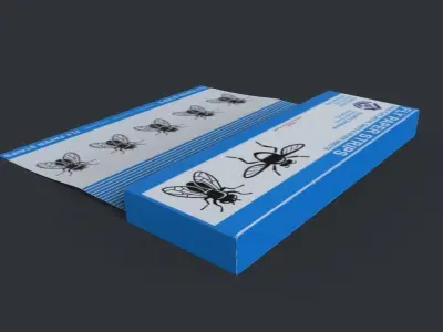 Fly Paper Strips Low-poly 3D model