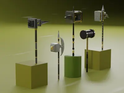 Hammer Low-poly 3D model 45