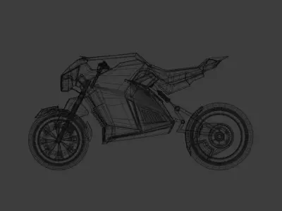 Motorcycle Designed and inspiration from Wildcow Free low-poly 3D model
