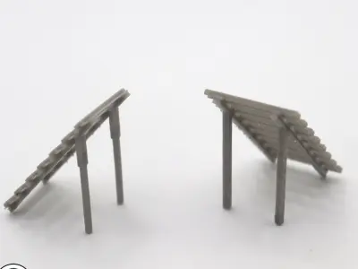HO Set of 2 avalanche barriers train model  3D print model