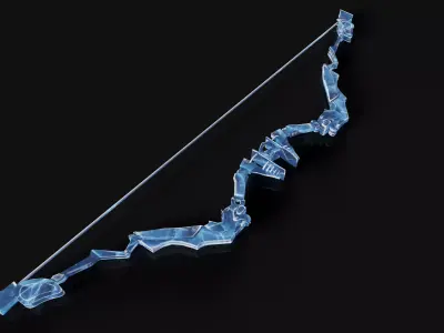 Cyber Nova Combat Bow Low-poly 3D model