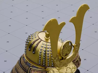Japanese Samurai Helmet 3D model purchase