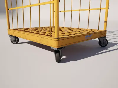 Roll Mesh Wire Container  3D model