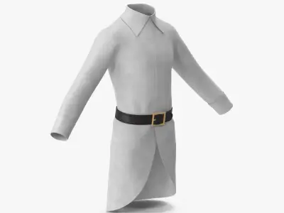  Coat White with Belt 