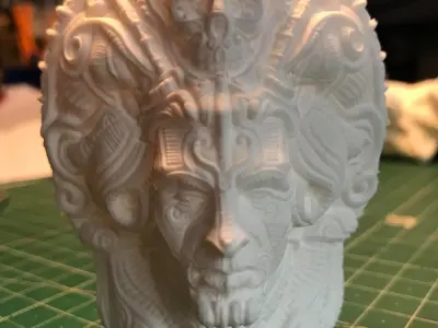 Cosmonaut rainbow colored statue 3D print model