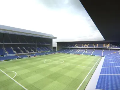 Goodison Park - Everton Stadium  Low-poly 3D model