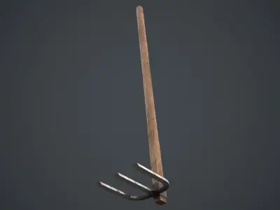 Hoe 1B Low-poly 3D model
