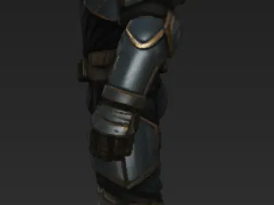 Futuristic Armored Sci-Fi Soldier with Helmet Free low-poly 3D model