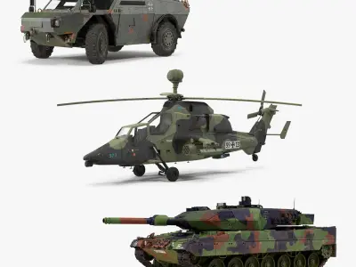 German Military Vehicles Collection 3D model