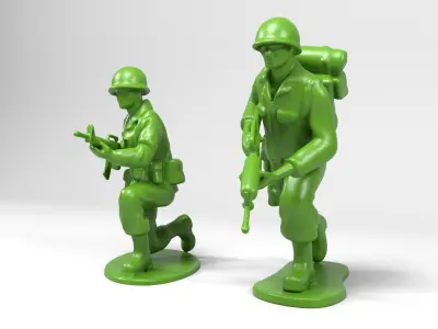 Plastic soldiers figures 3D print model