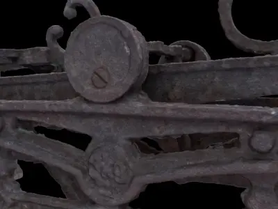 Antique cast iron scale 3D model