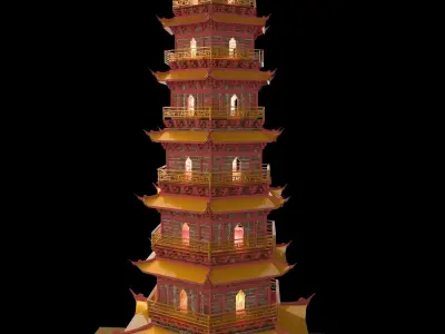 Chinese tower  3D model