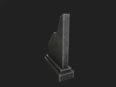 Gravestone Low-poly 3D model buy