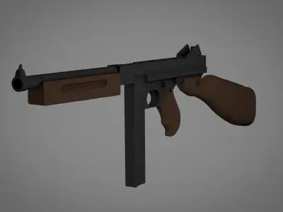 M1A1 Thompson Submachine Gun 3D model