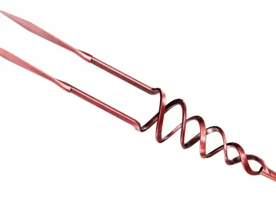 Spiral spear 3D model