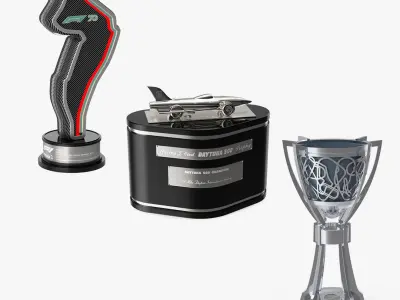 Racing Trophies Collection 3D model