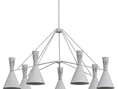Ramsey 6 Light Linear Chandelier By Arhaus 3D model