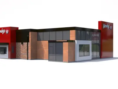 Fast Food Restaurant Collection 3D model