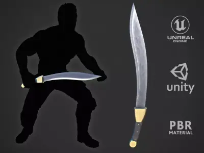 Panhellenic Sword Low-poly 3D model