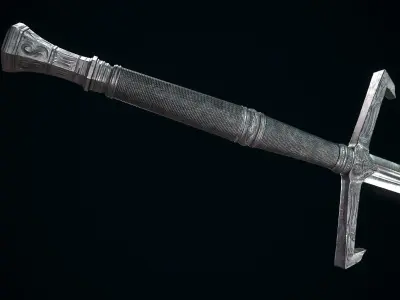 Medieval Sword Melee Weapon Low-poly 3D model
